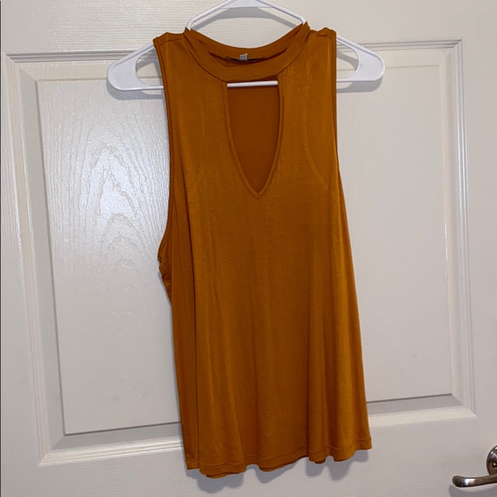 Deep V cutout tank top